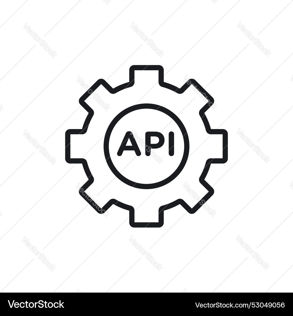 Api icon isolated on white background Api icon isolated on white background vector image