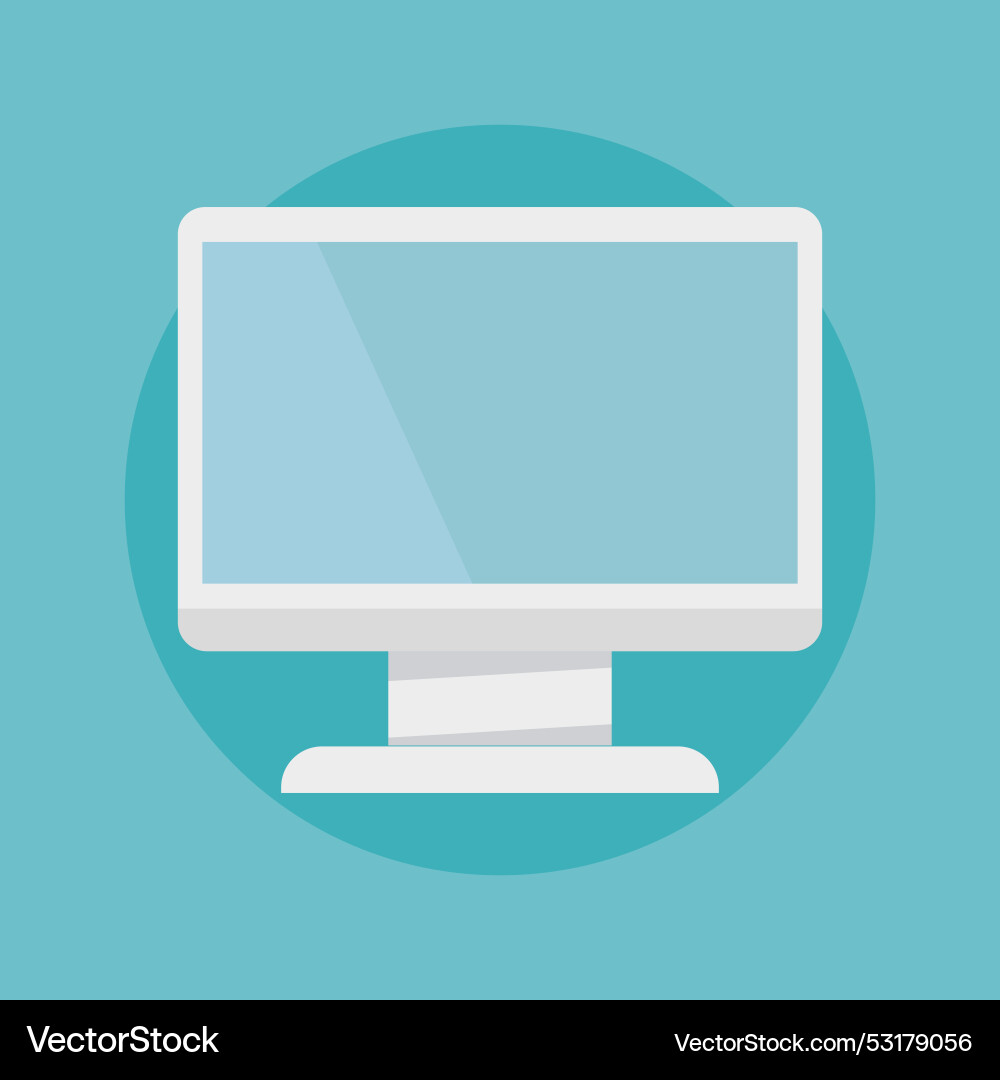 Modern computer monitor icon desktop display Modern computer monitor icon desktop display vector image