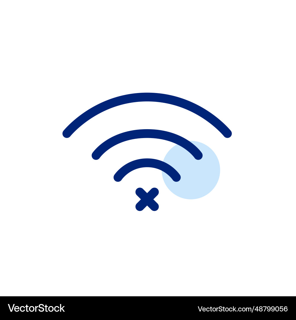 No wifi signal pixel perfect icon Vector Image