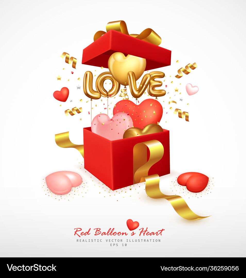 Romantische rote Ballons Herz und Brief Liebe Romantische rote Ballons Herz und Brief Liebe vektorbild