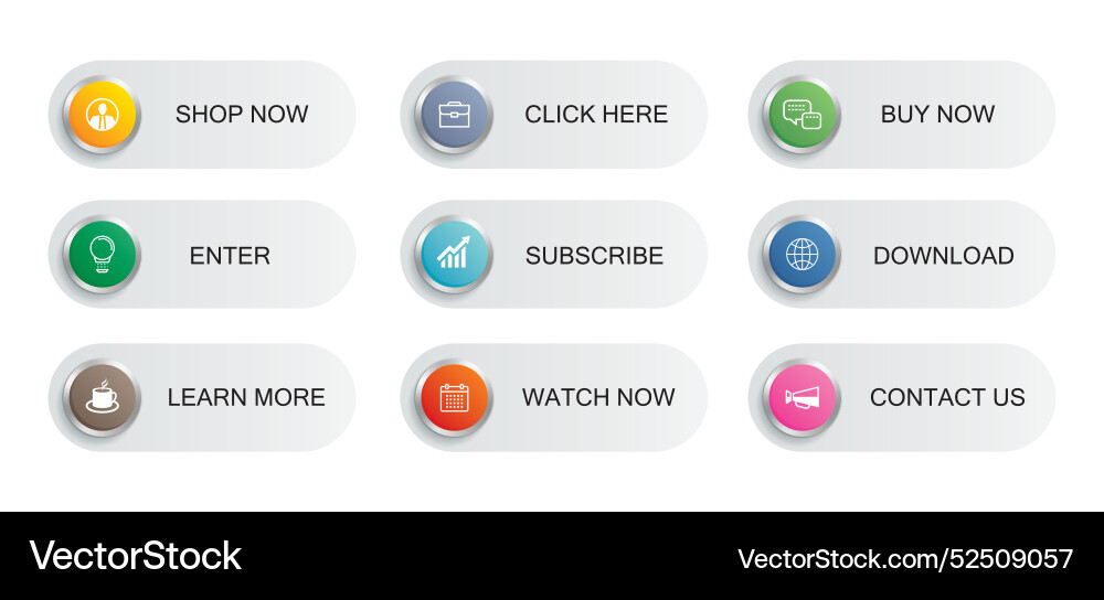 9 button data infographics rectangle layout paper 9 button data infographics rectangle layout paper vector image