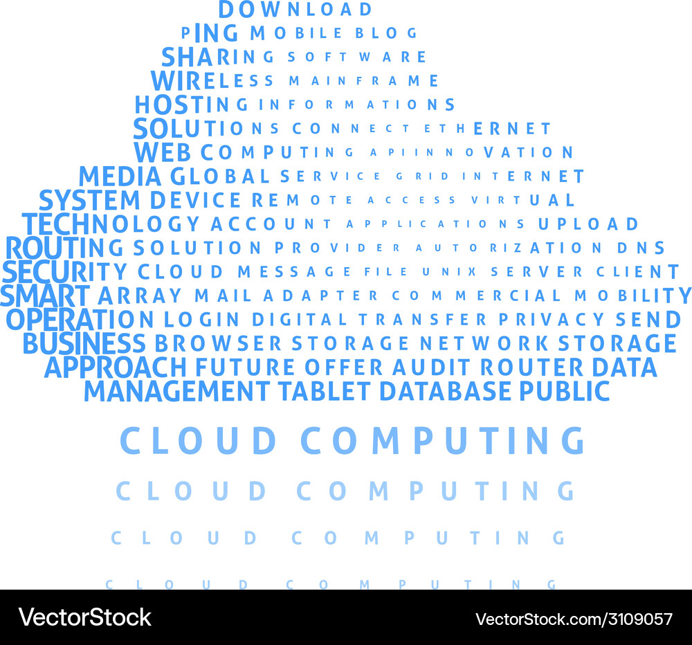 Cloud computing Vector Image