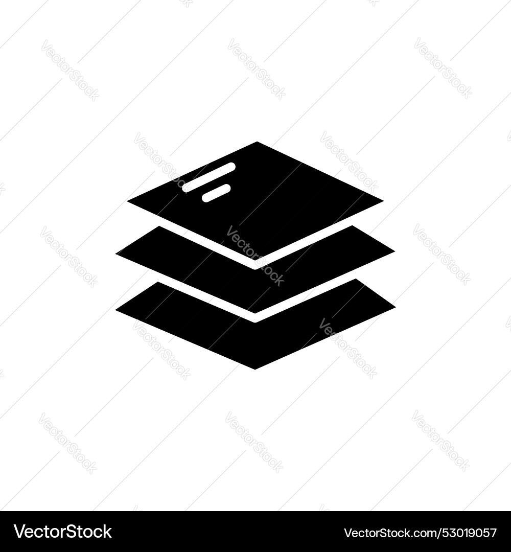 Layers icon set 3 level fabric symbol three layer Layers icon set 3 level fabric symbol three layer Vector Image