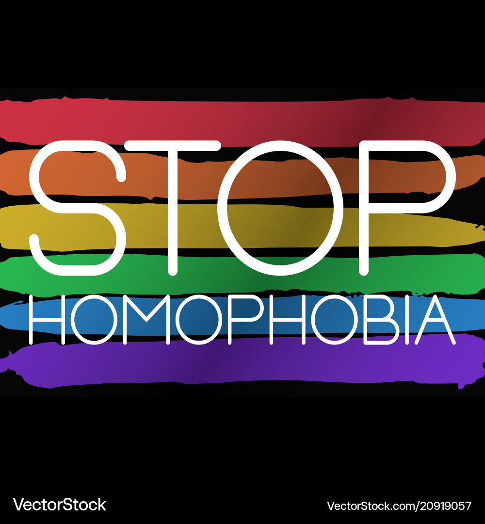 LGBT Pride Stop Homophobia Poster – Royalty-Free Vector | VectorStock, image size:1000x1080
