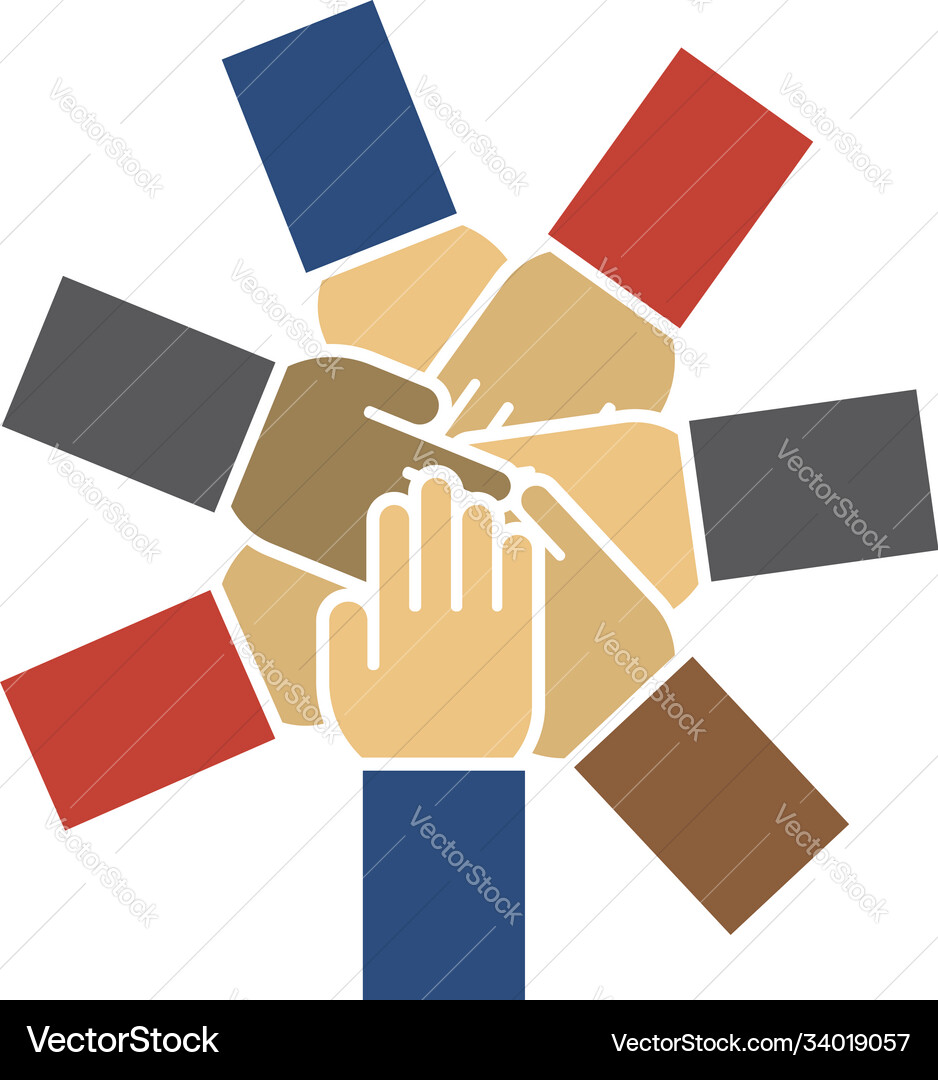Unity and teamwork icon Unity and teamwork icon vector image