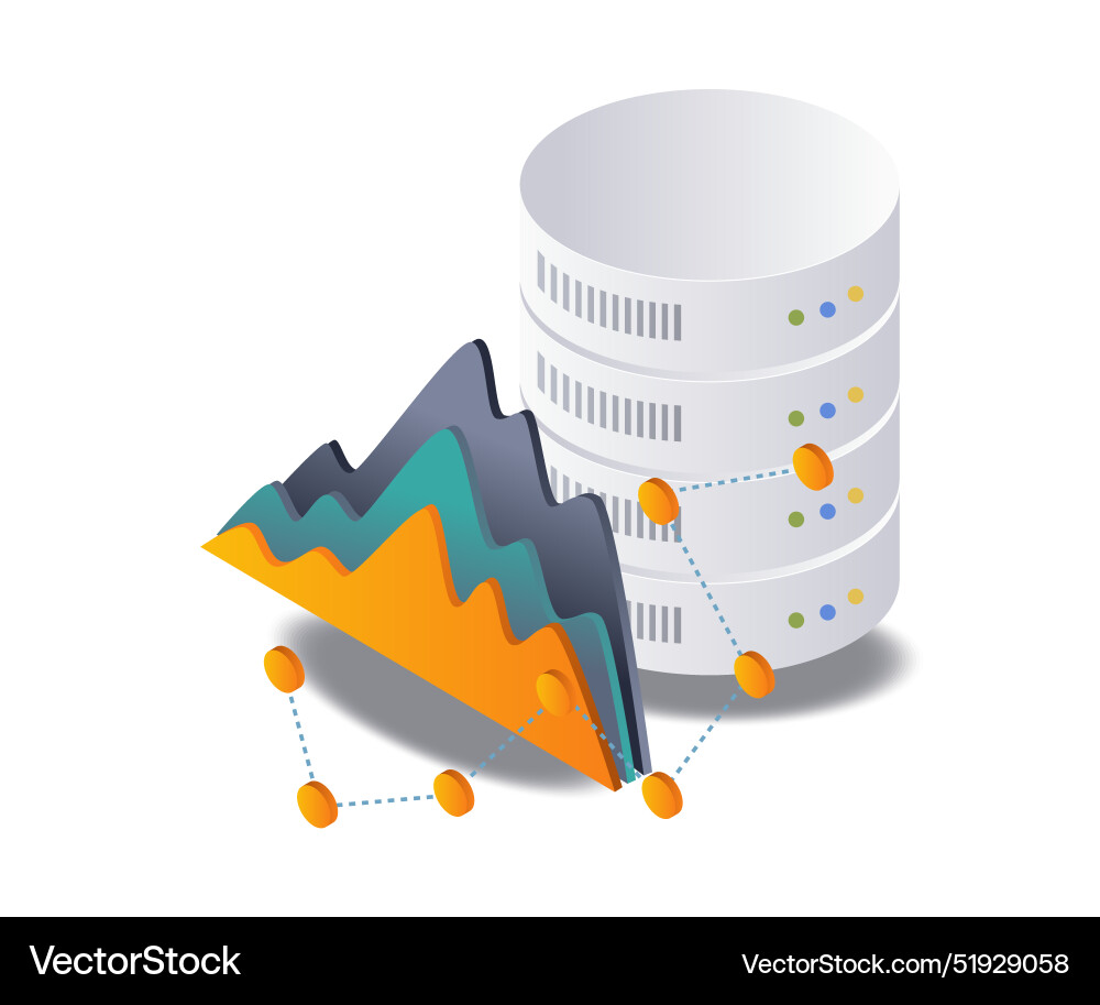 Analyzing business customer databases Analyzing business customer databases vector image