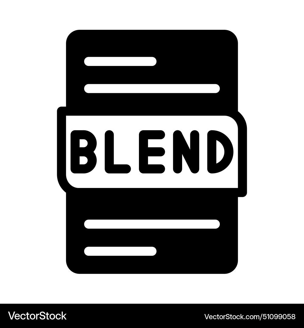 Blend format file type icons document extension Blend format file type icons document extension Vector Image