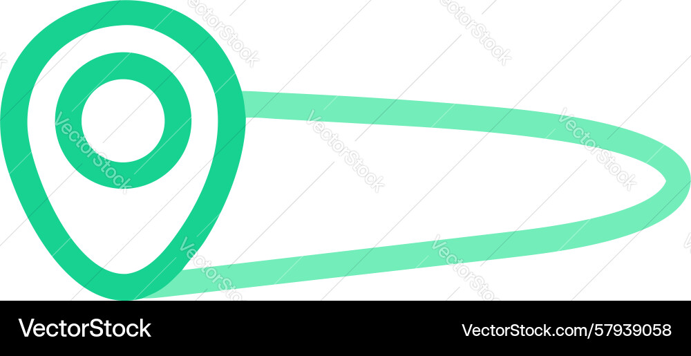 Horizontal Map Pointer Icon Vector Image