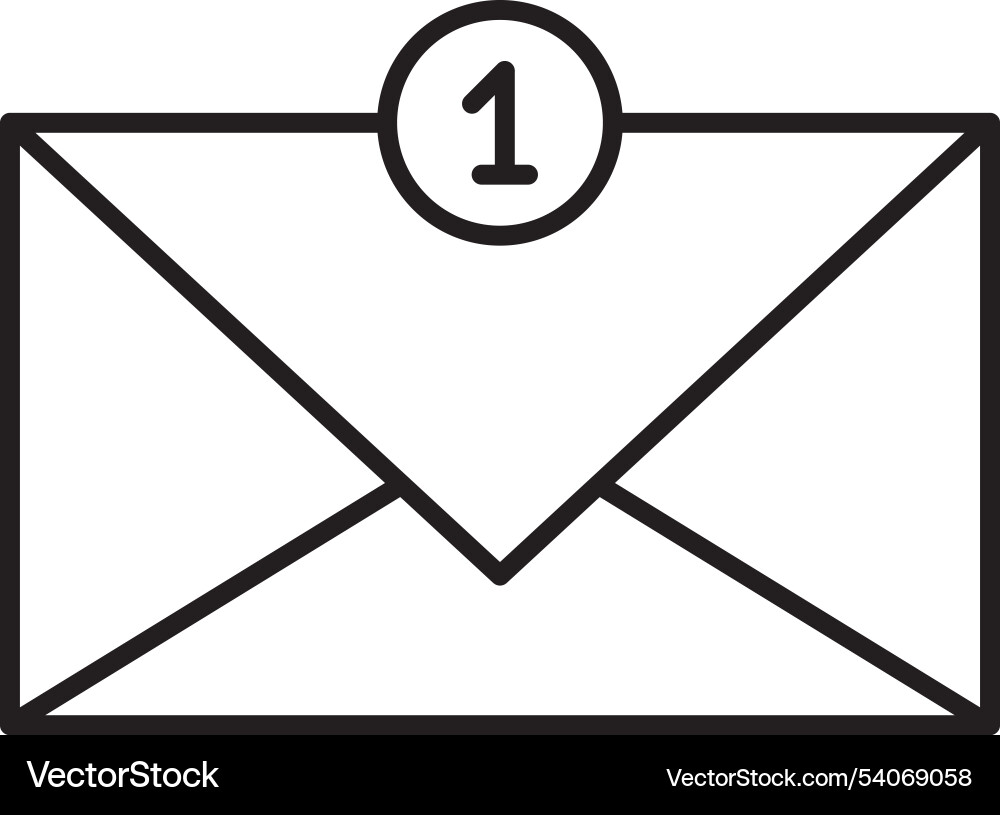 Inbox line icon design Vector Image
