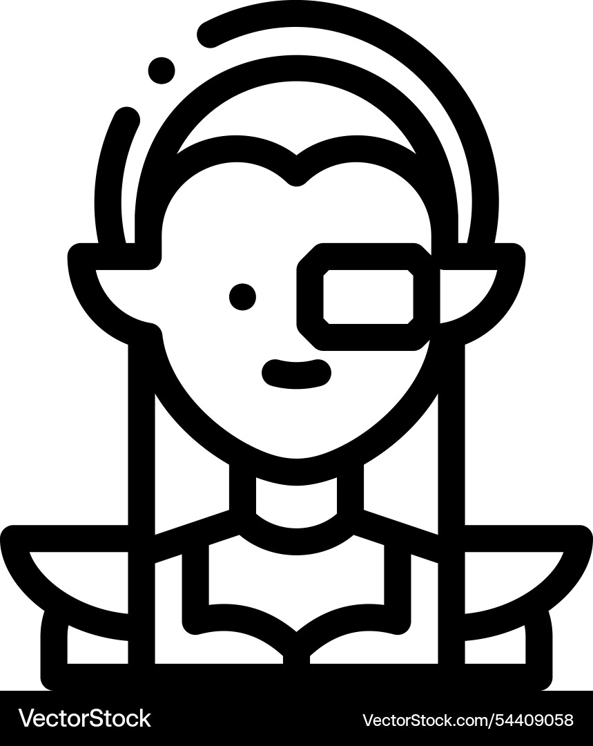 Knight icon thin linear style design isolated Vector Image