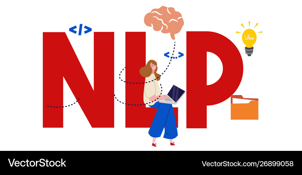 Neuro-linguistic programming nlp vector image