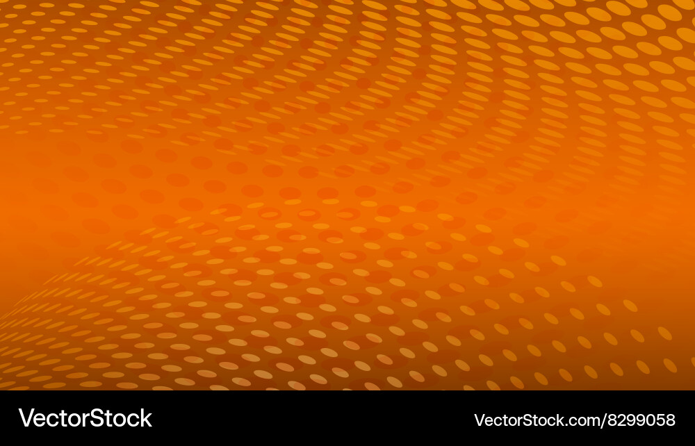 Orange Halftone Dot Pattern Vector Image