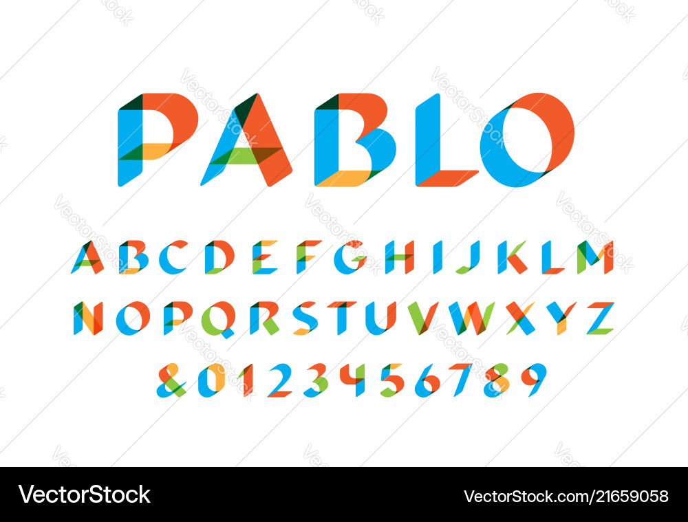 Transparent Alphabet Overlay Font Set Vector Image