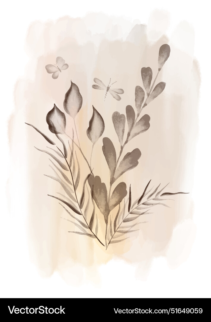 Aquarell Blumen Hintergrund Vektorbild
