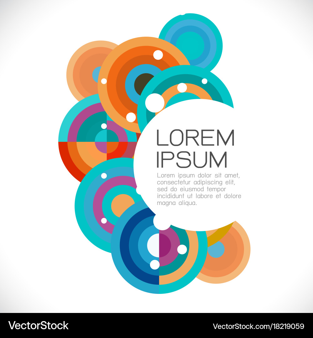 Colorful Circle Pattern Background Vector Image