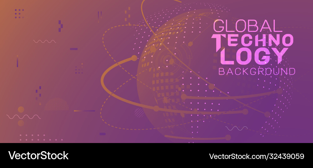 Global connecting network and modern technology Global connecting network and modern technology Vector Image