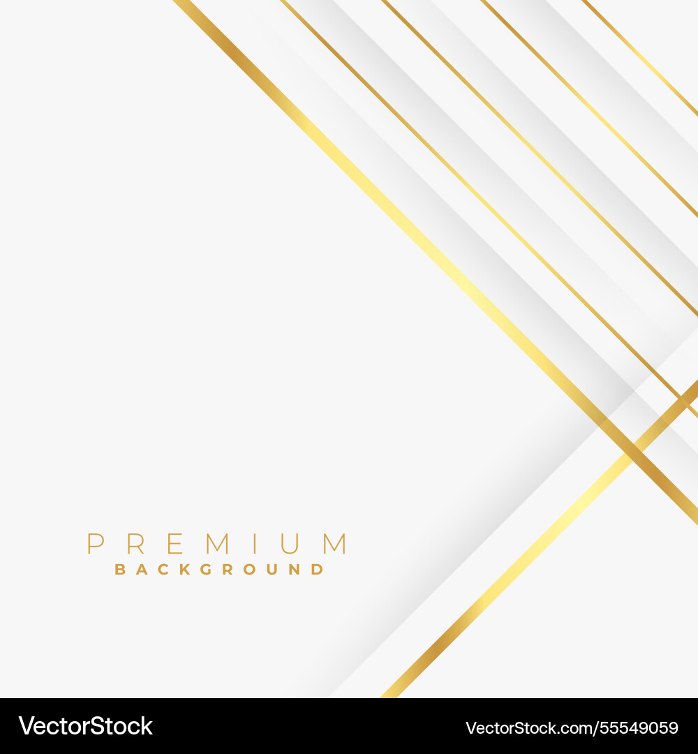 Minimal Stil dekorative goldenen Schlaganfall Premium Vektorbild