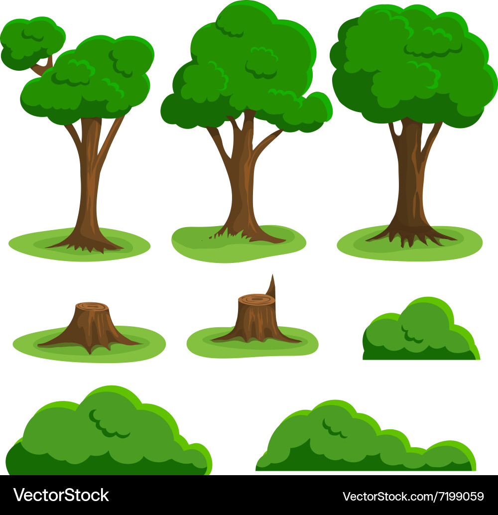 Nature elements set Royalty Free Vector Image - VectorStock