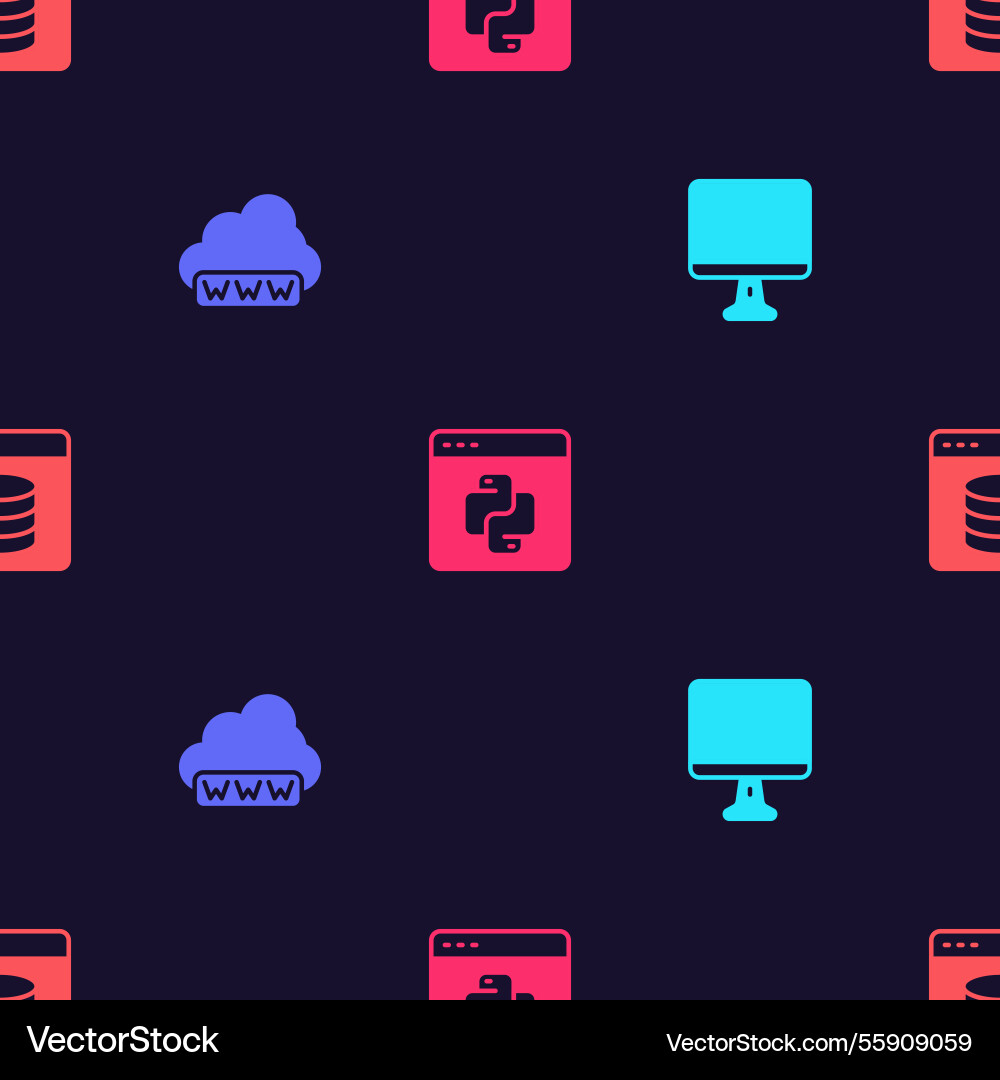 Set computer monitor screen web development Set computer monitor screen web development vector image