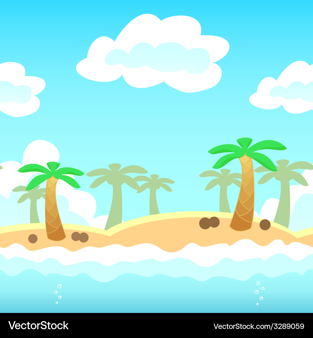 Tropical Beach Background Royalty Free Vector Image