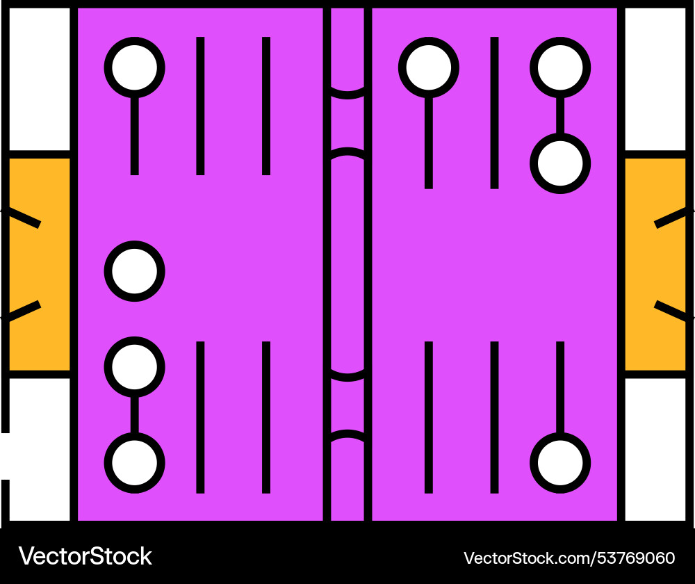 Backgammon game board table icon color Vector Image