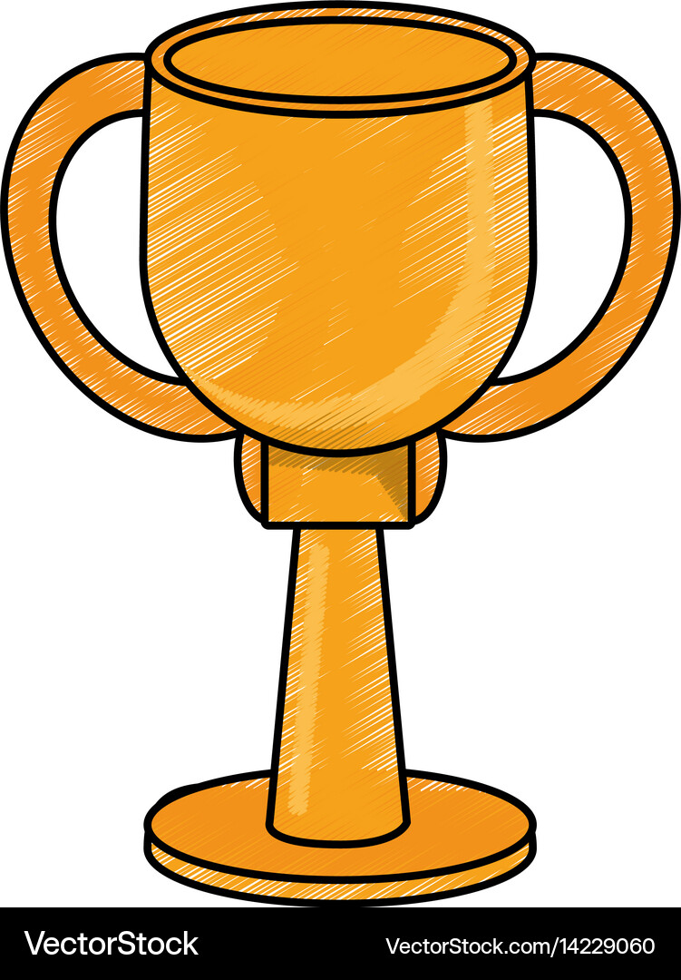 Drawing winner cup trophy prize golden – Royalty-Free Vector | VectorStock, image size:751x1080
