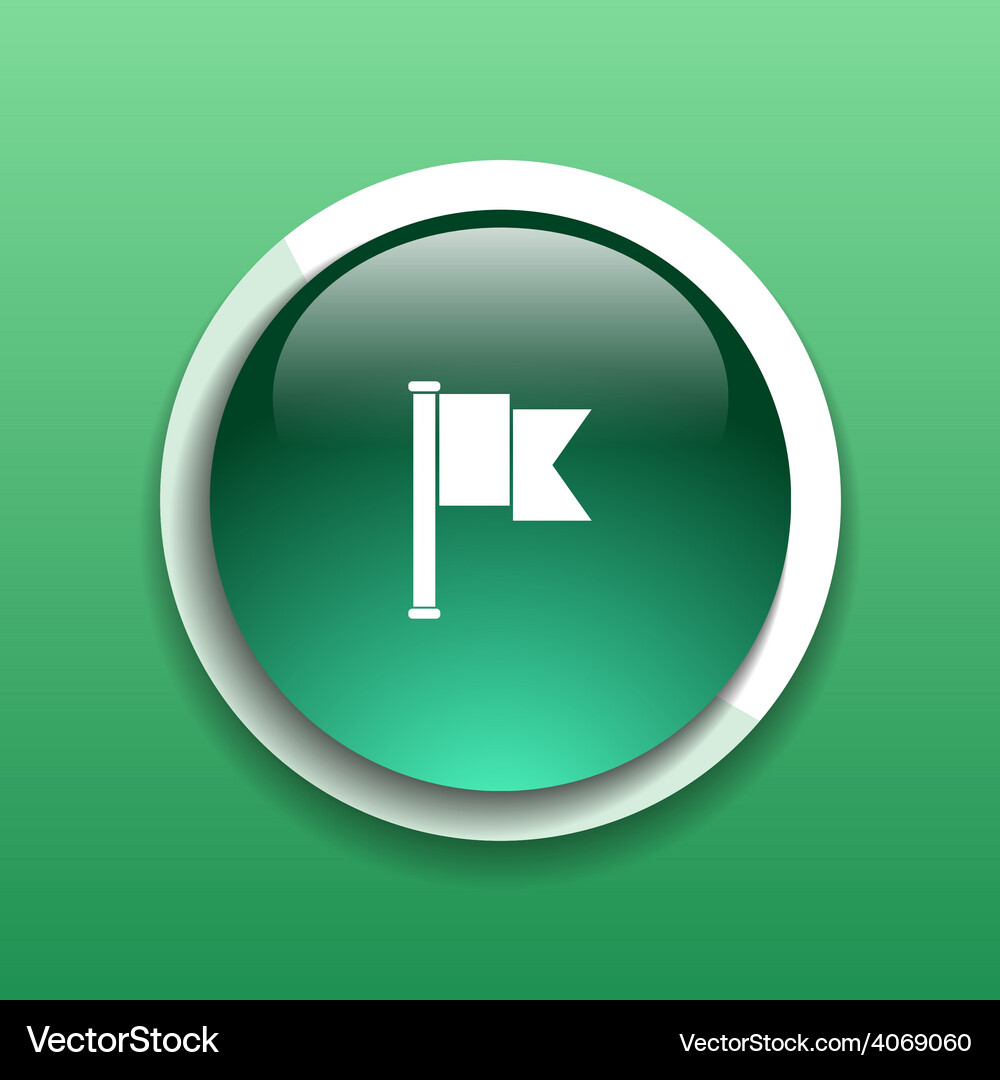 Flag icon website mark map sign symbol element Vector Image