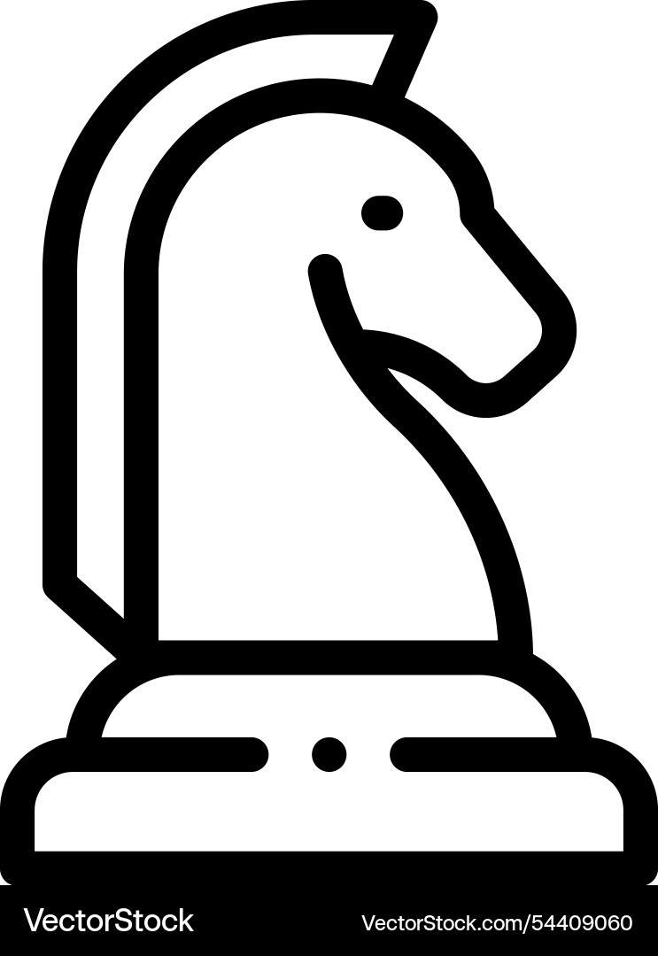 Knight icon thin linear style design isolated Knight icon thin linear style design isolated vector image