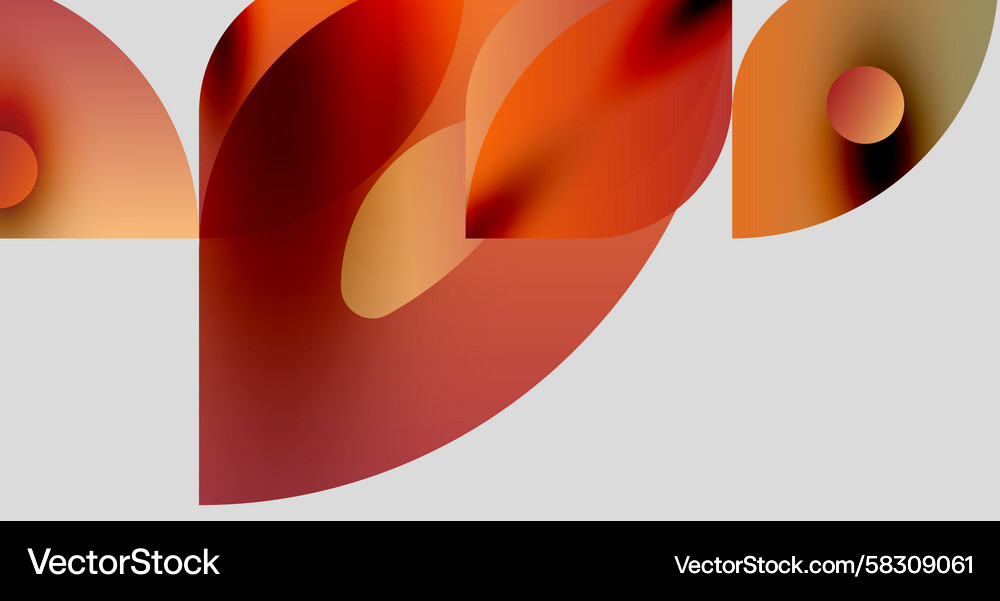 Abstract shapes overlap creating warm color Vector Image