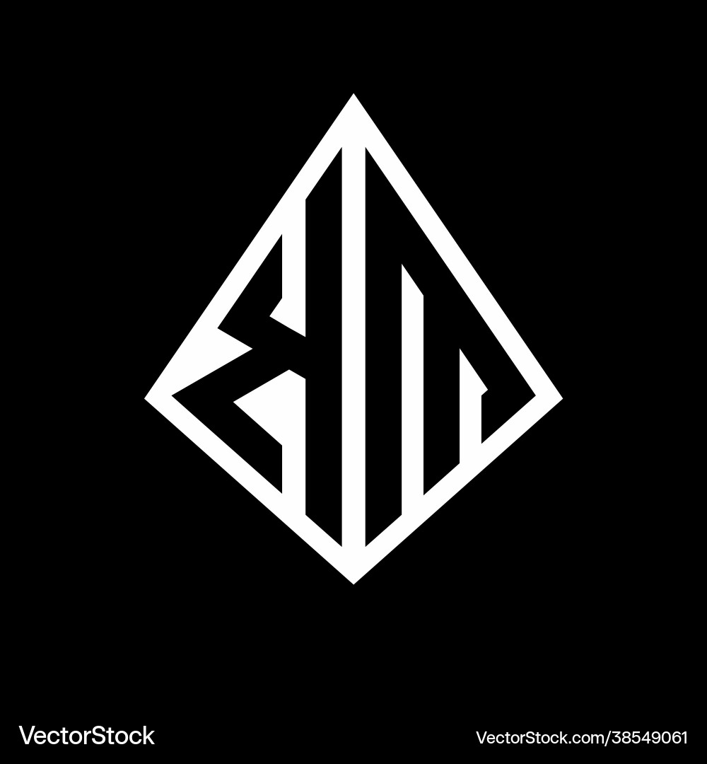 Km logo letters monogram with prisma shape design Km logo letters monogram with prisma shape design Vector Image
