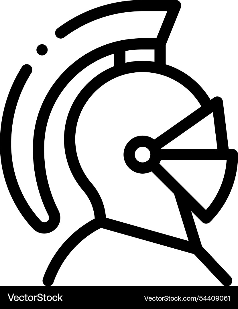 Knight icon thin linear style design isolated Knight icon thin linear style design isolated vector image