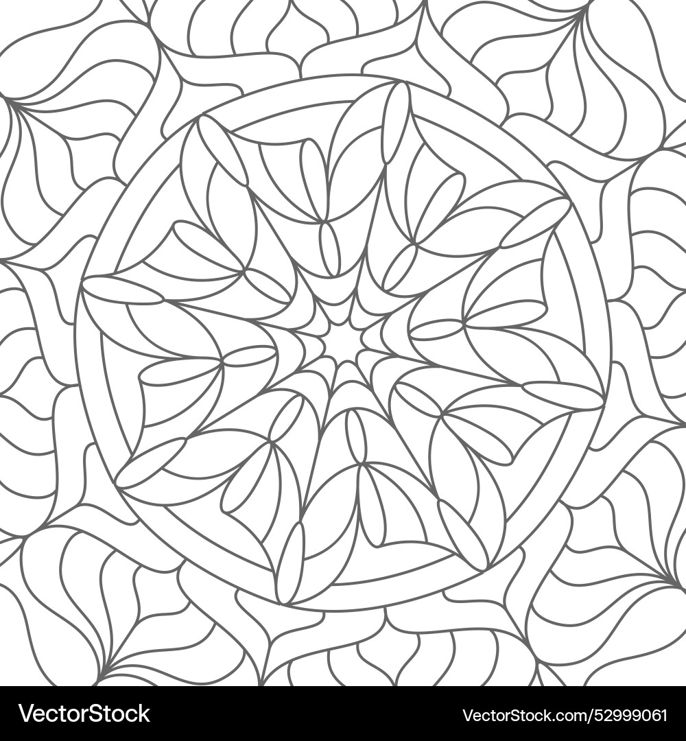 Monochrome pattern linear symmetrical ornament vector image