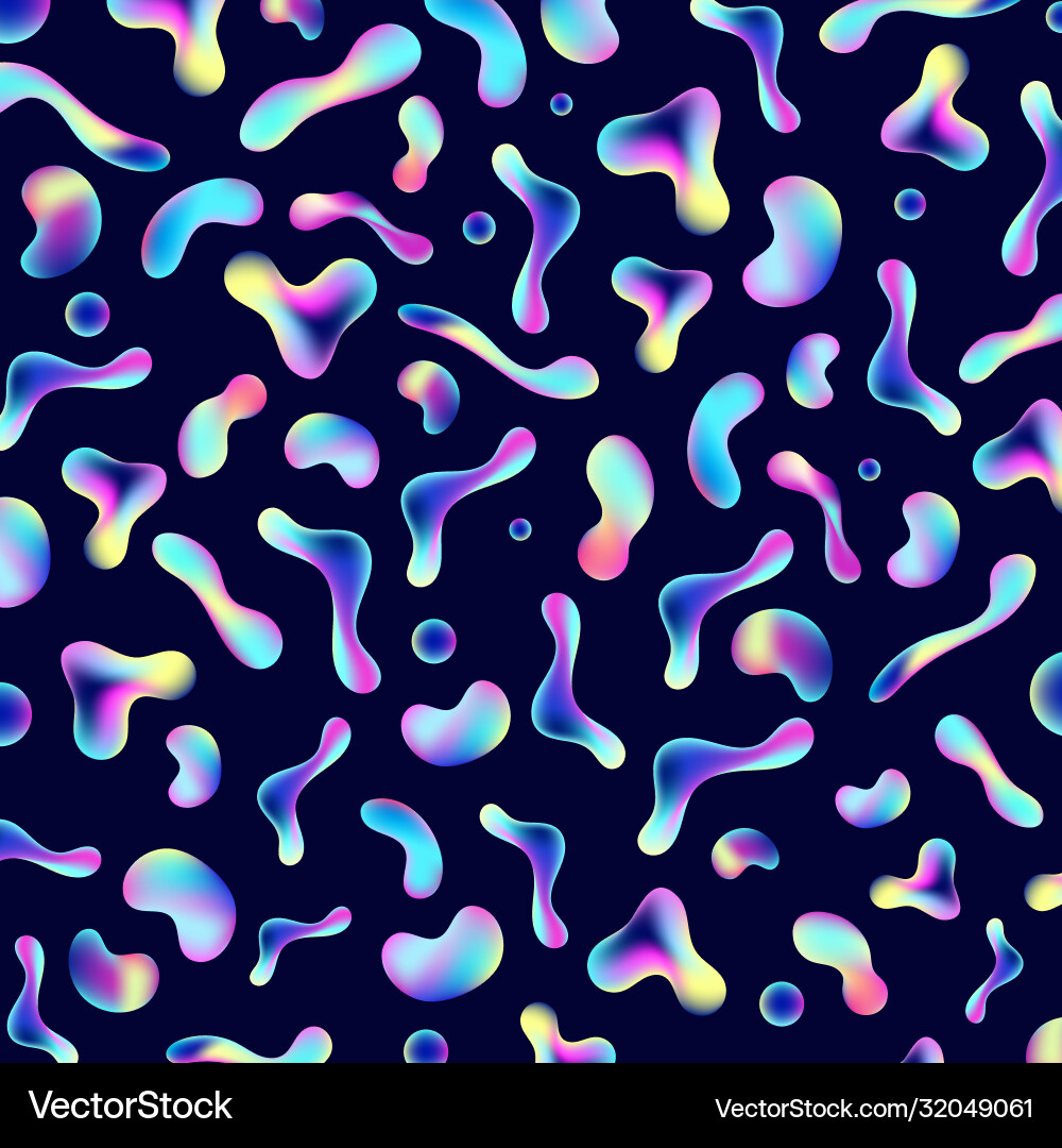 Neon Fluid Gradient Shape Pattern vector image