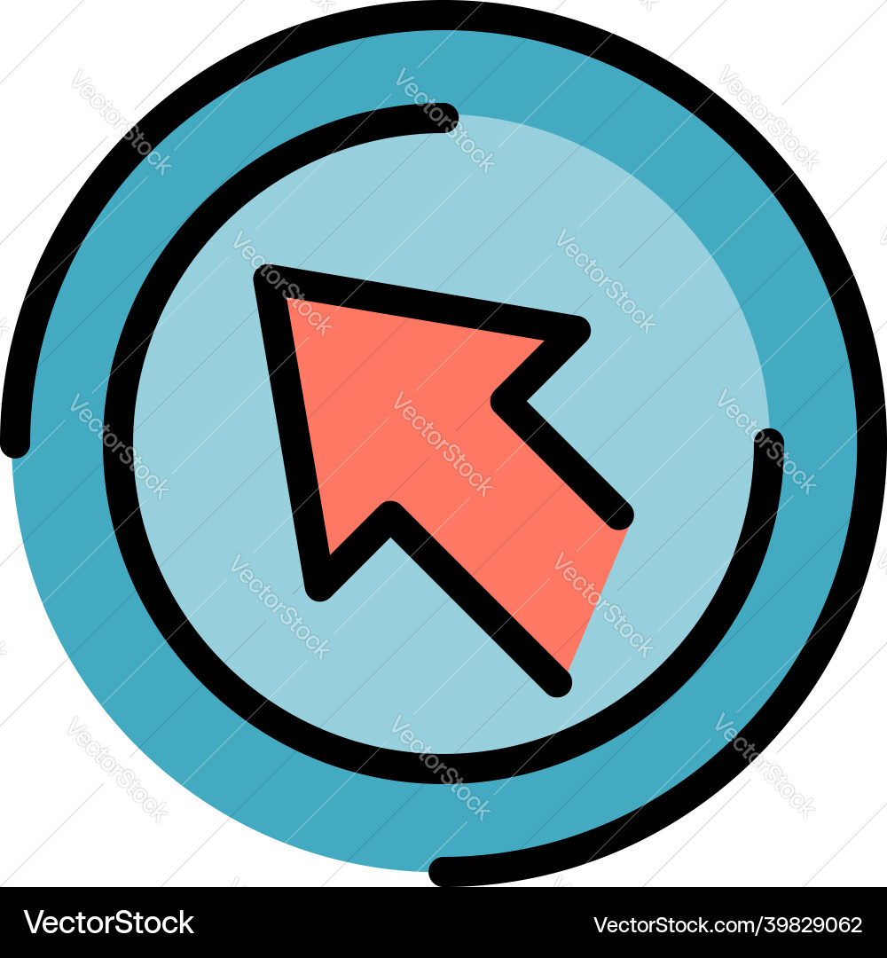 Cursor interface icon color outline Cursor interface icon color outline vector image