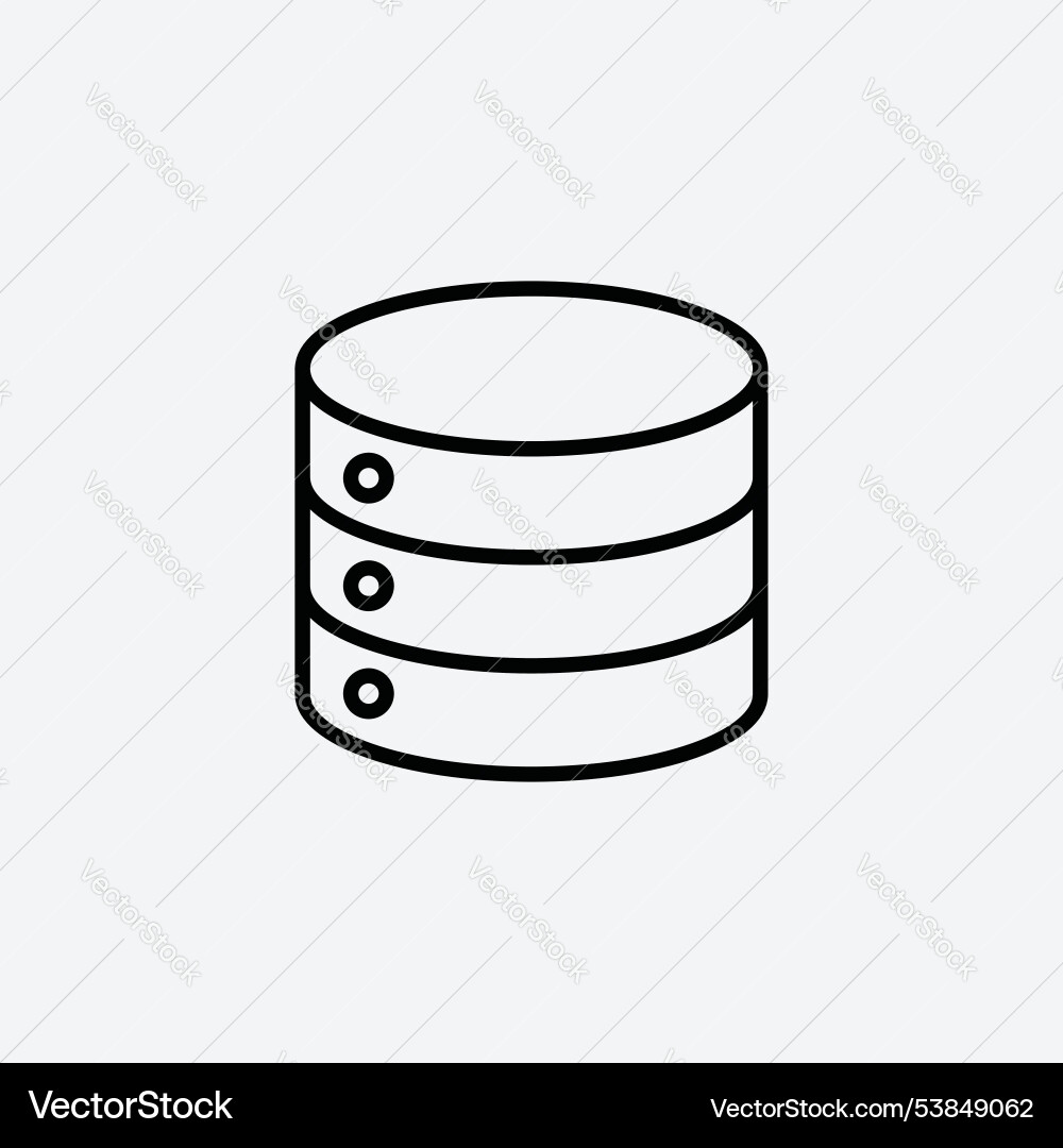 Database icon set Vector Image
