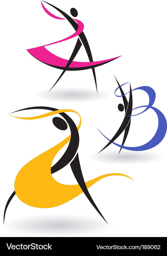 Dynamic Gymnastics Performance Vector Image