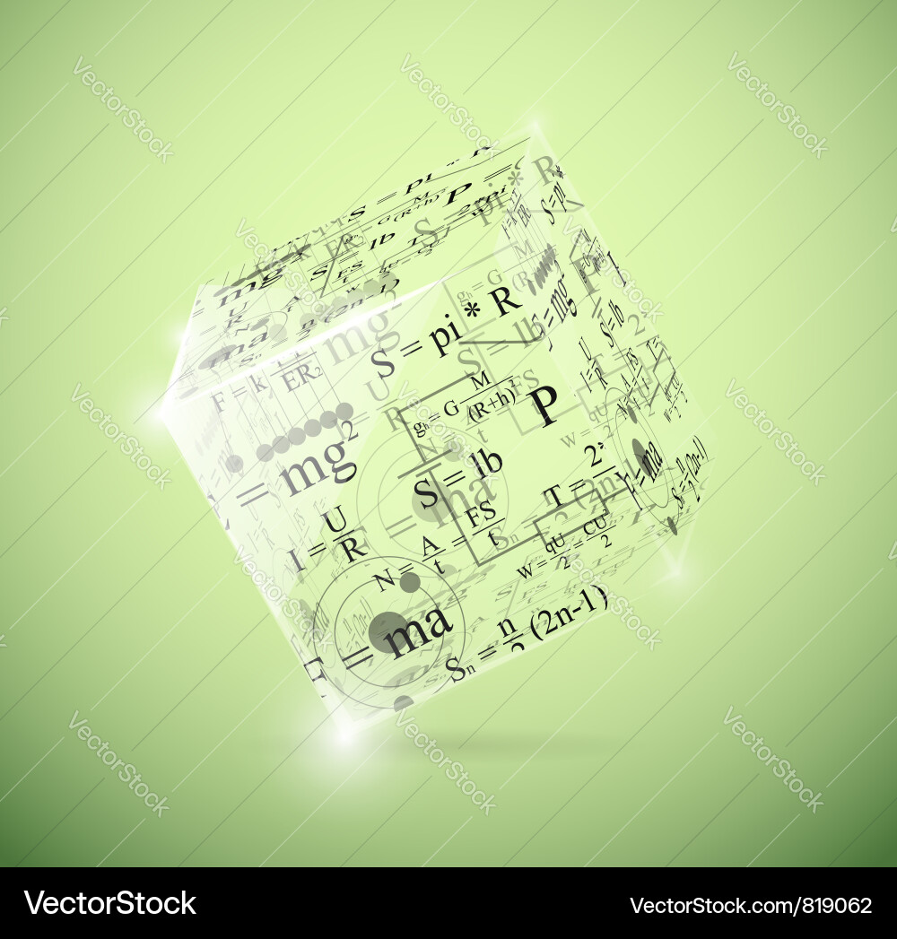 Geometric Cube - Knowledge & Learning Vector Image