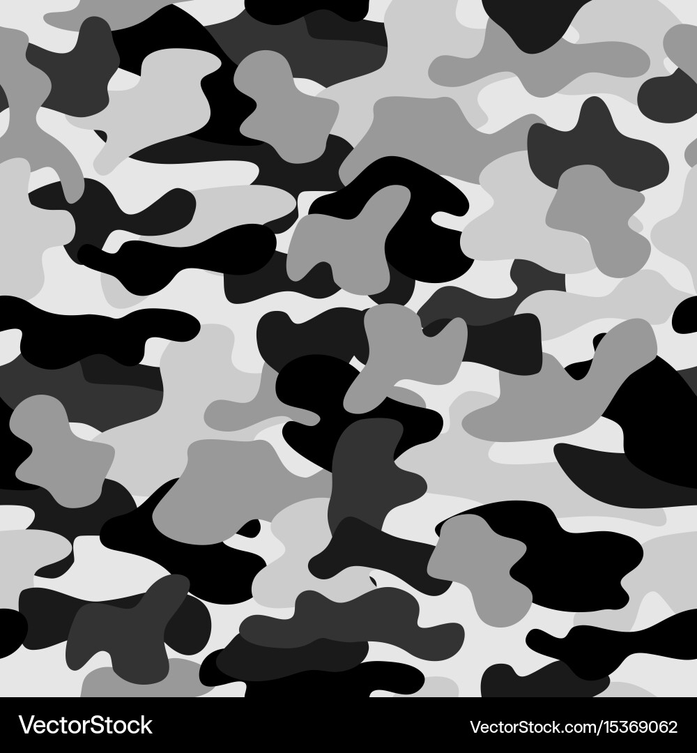 Grey Camouflage Seamless Pattern Royalty Free Vector Image