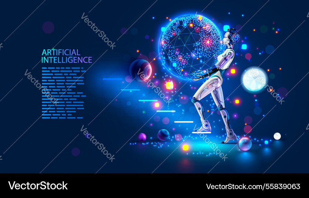 Ai artificial intelligence learning Ai artificial intelligence learning vector image