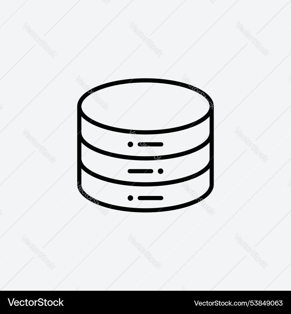 Database icon set Vector Image