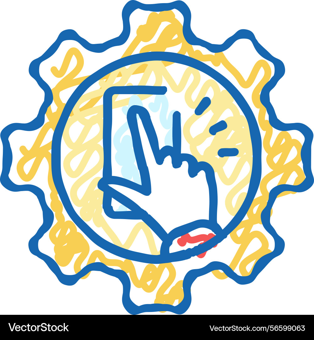 Interaction design ux ui icon doodle vector image