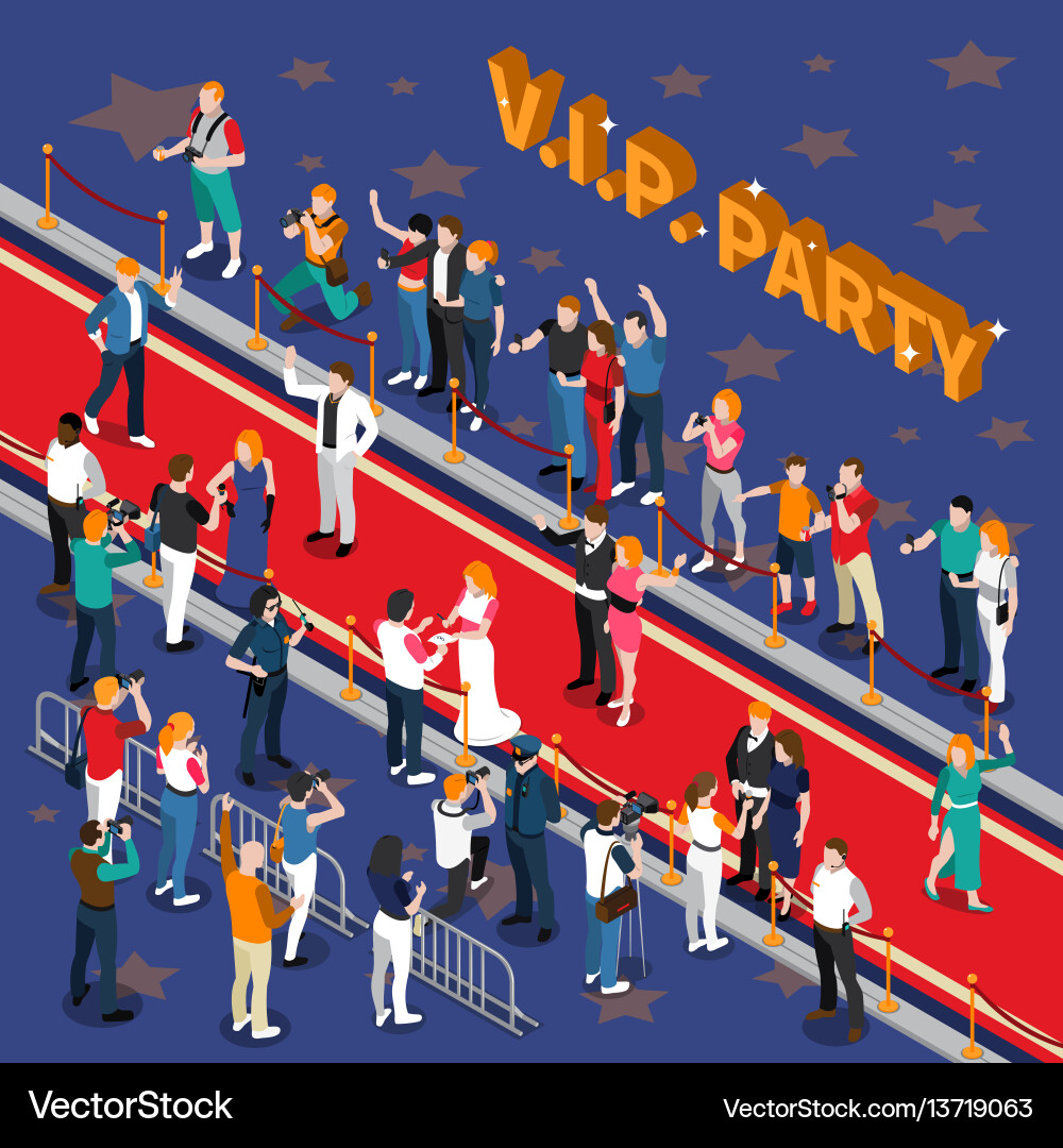 Red Carpet VIP Party Vector Image