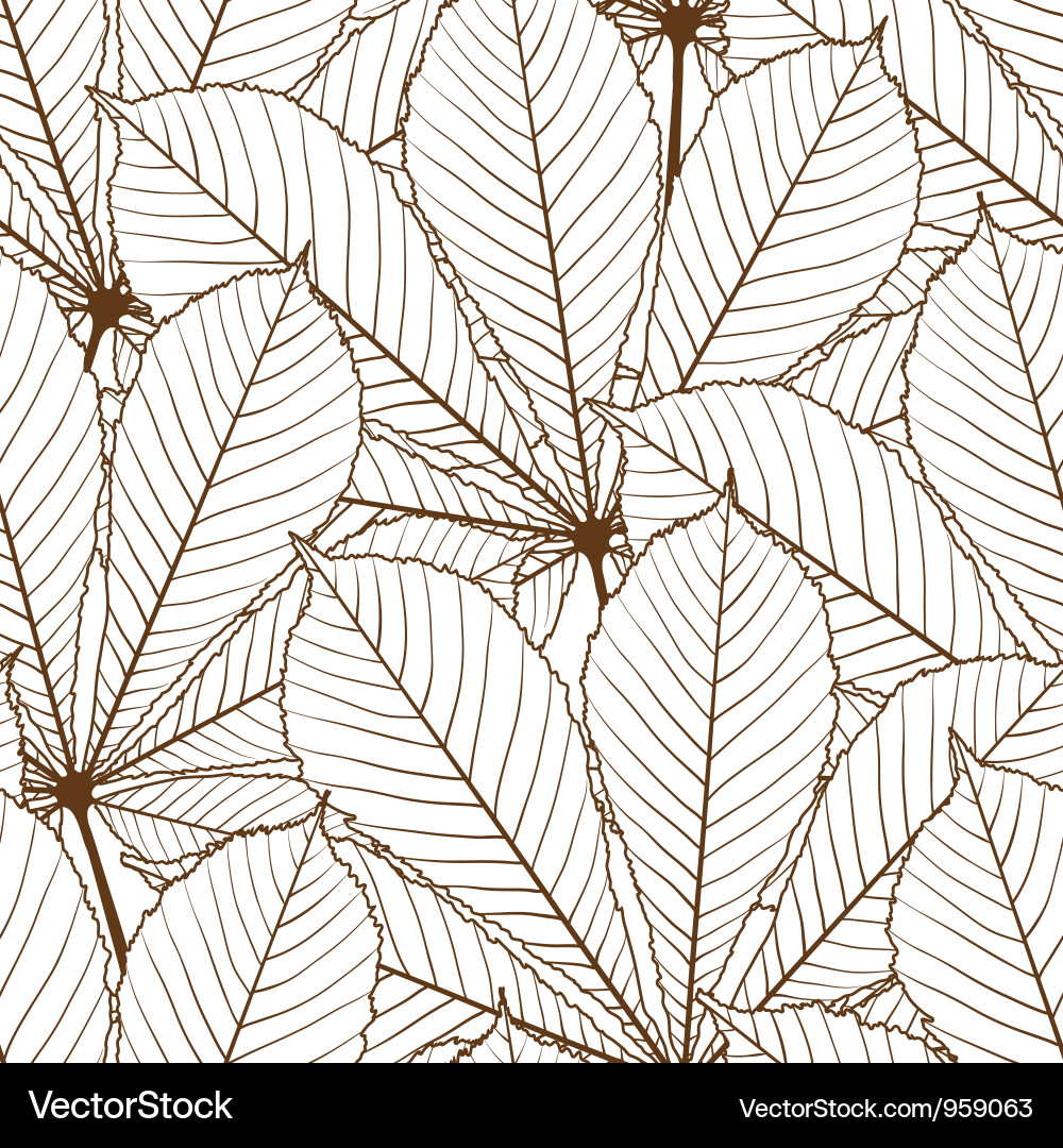 Retro Autumn Leaf Pattern vector image