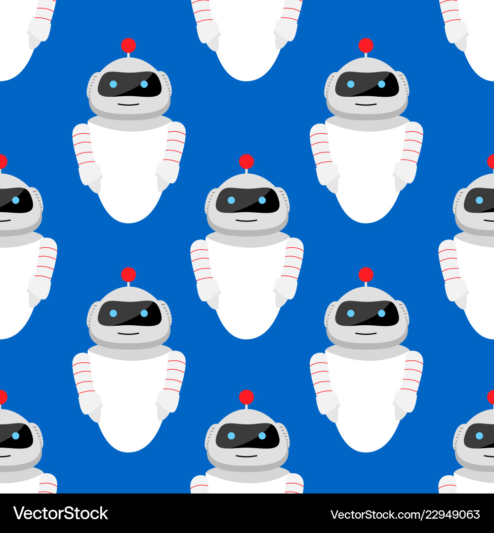 Robot Seamless Pattern vector image