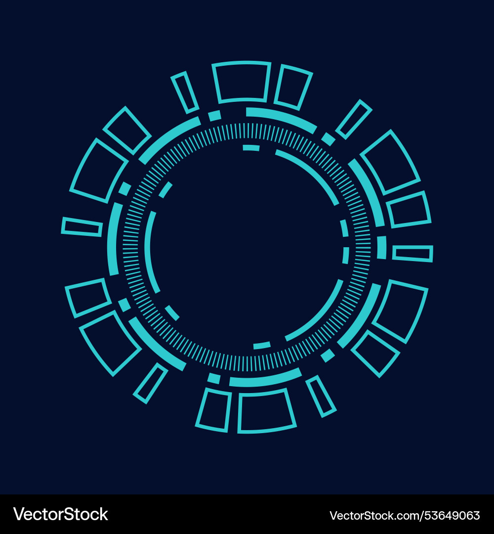 Sci fi circle frame modern user interface element Sci fi circle frame modern user interface element vector image