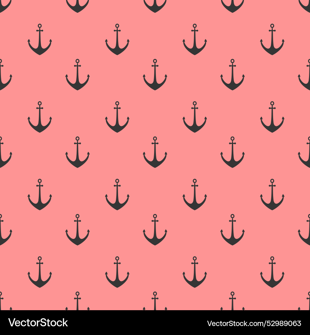 Seamless pattern with anchors vector image