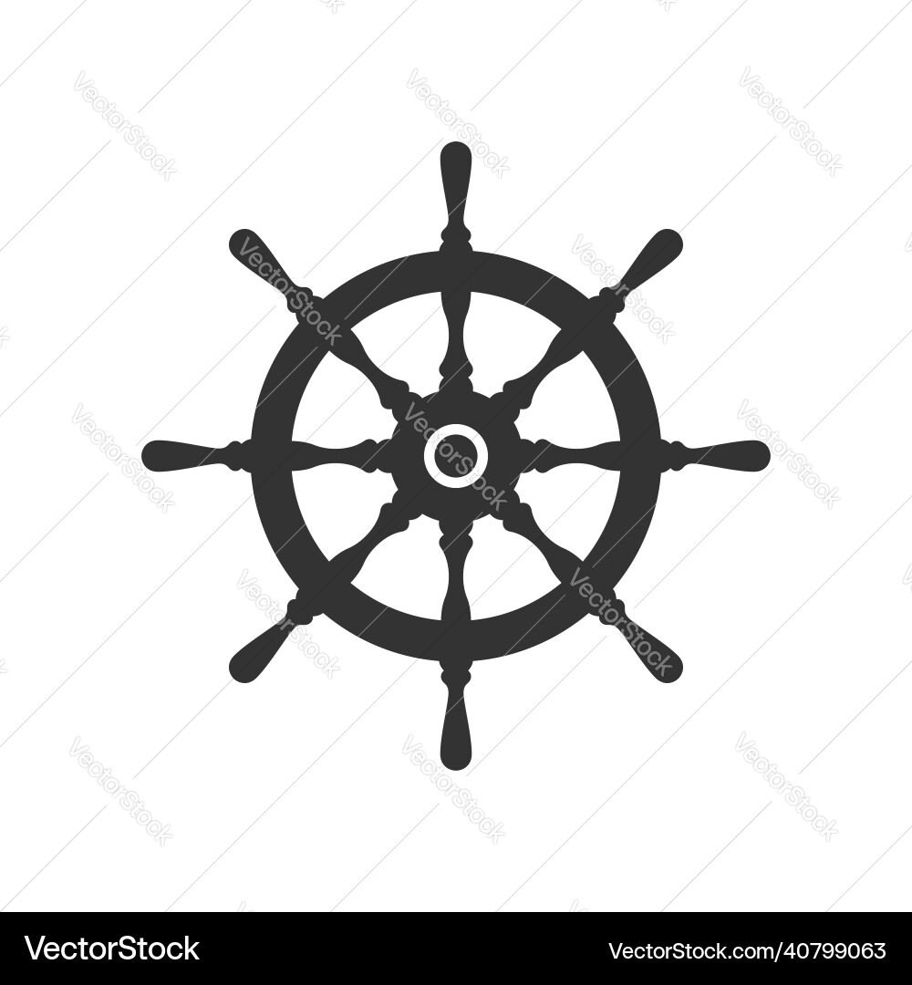 Ship wheel vector image