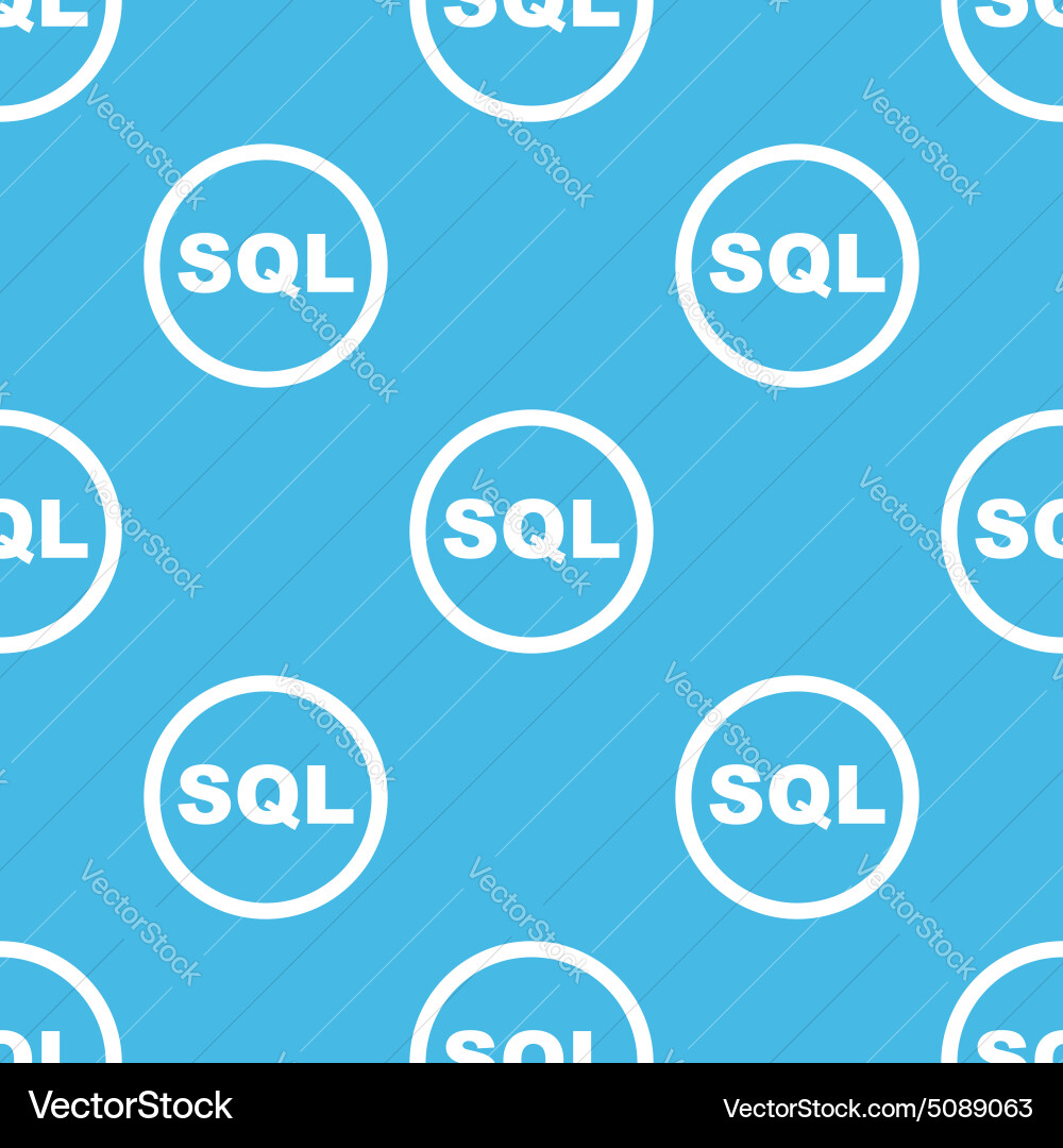 Sql sign blue pattern Vector Image
