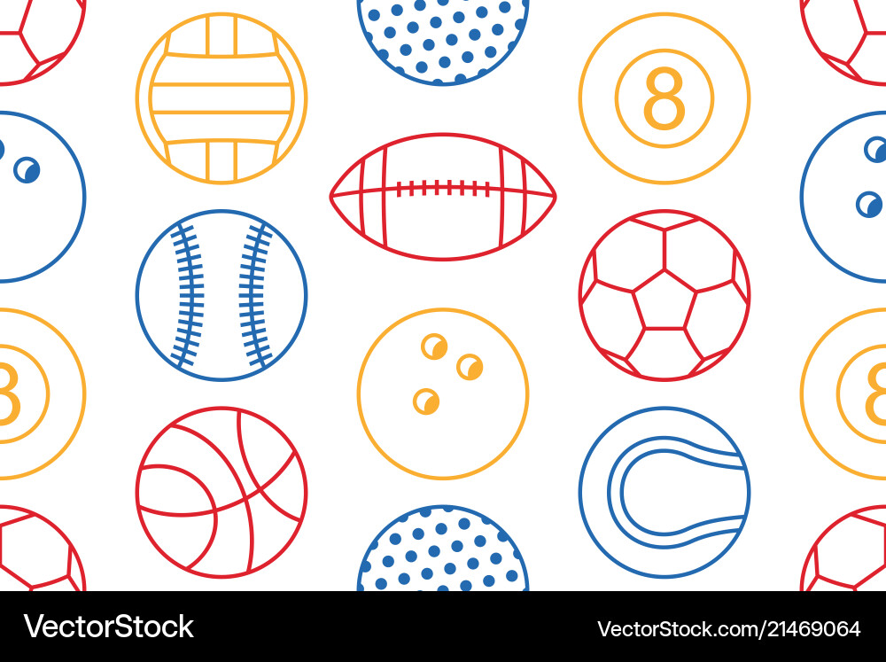 Colorful Sports Pattern vector image