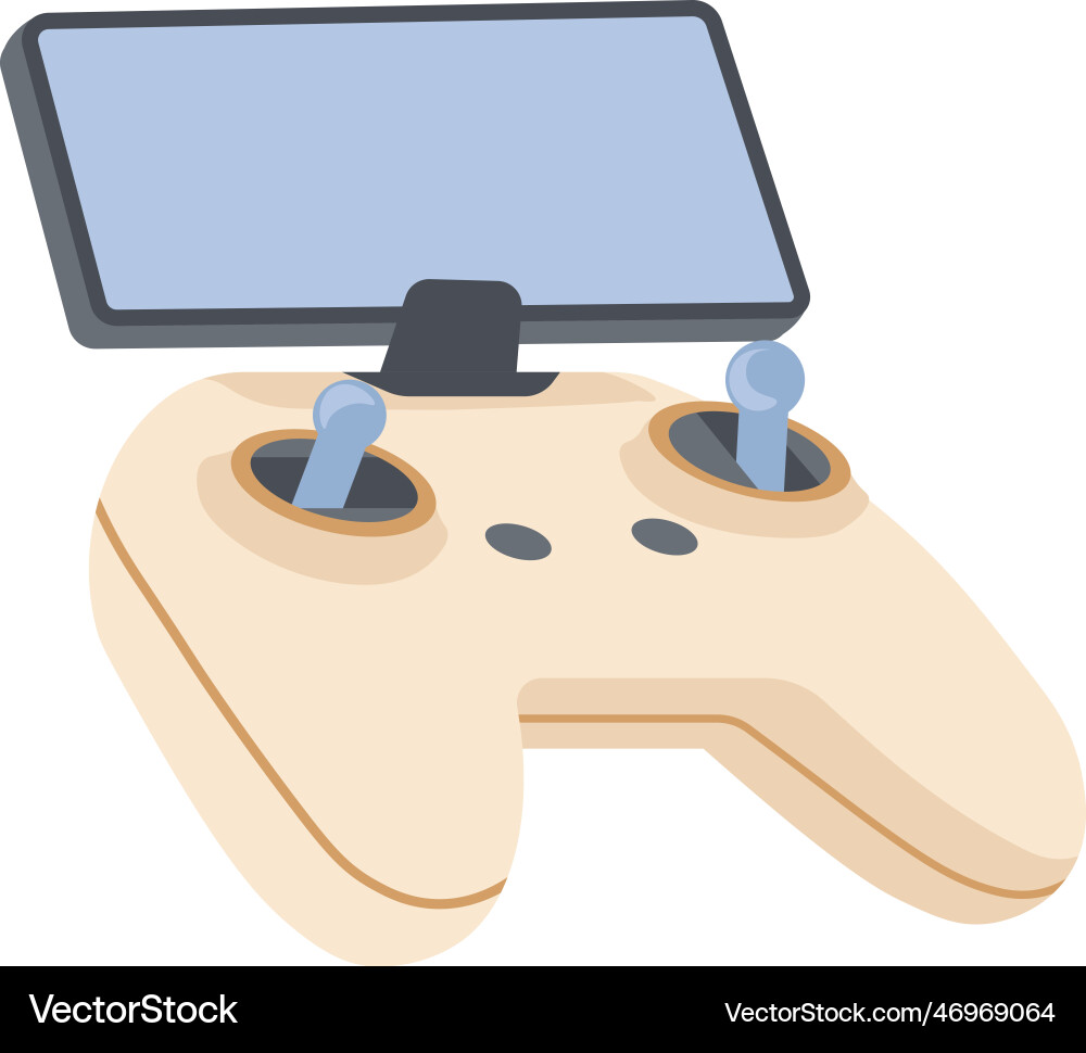 Drone controller with smartphone screen Vector Image